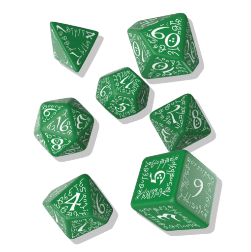 Polydice Set Q-Workshop Elvish Green White