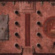 Playmat Red Hall of Vor Rukoth D&D