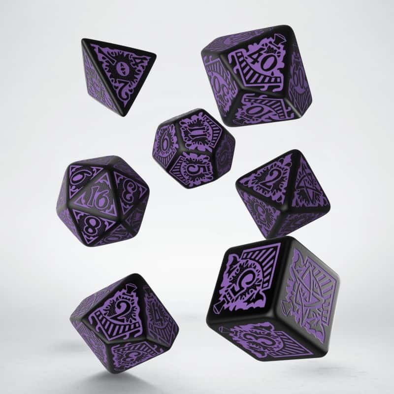 Polydice Set Q-Workshop Call of Cthulhu Horror on the Orient Express Black Purple