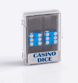 Precision Casino Dobbelstenen Blauw met Wit 19mm Set van 2
