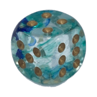 6 Vlakken Dobbelsteen Nebula Oceanic Gold 12mm