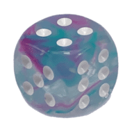 6 Vlakken Dobbelsteen Nebula Wisteria White 12mm