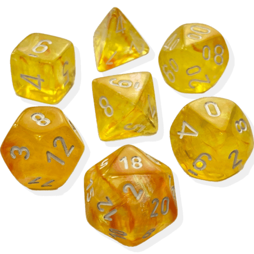 DnD Polydice Lab Dice Chessex Borealis Canary White