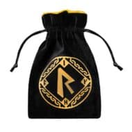 Dice Bag Runic Black Golden Velour Q-Workshop